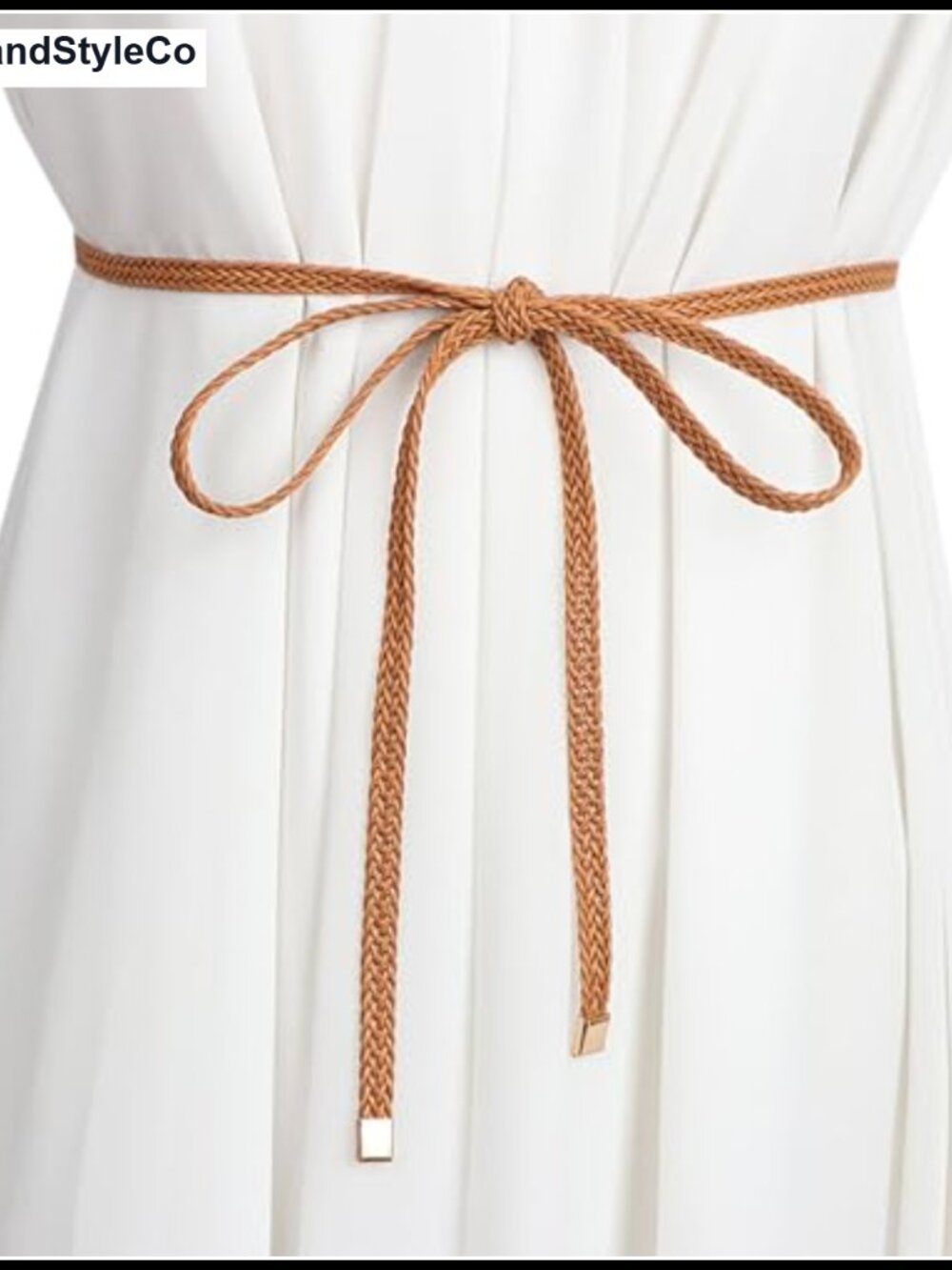 Thin PU Leather Braided Skinny Belt Woven Waist Belt Decorative Dress Belt